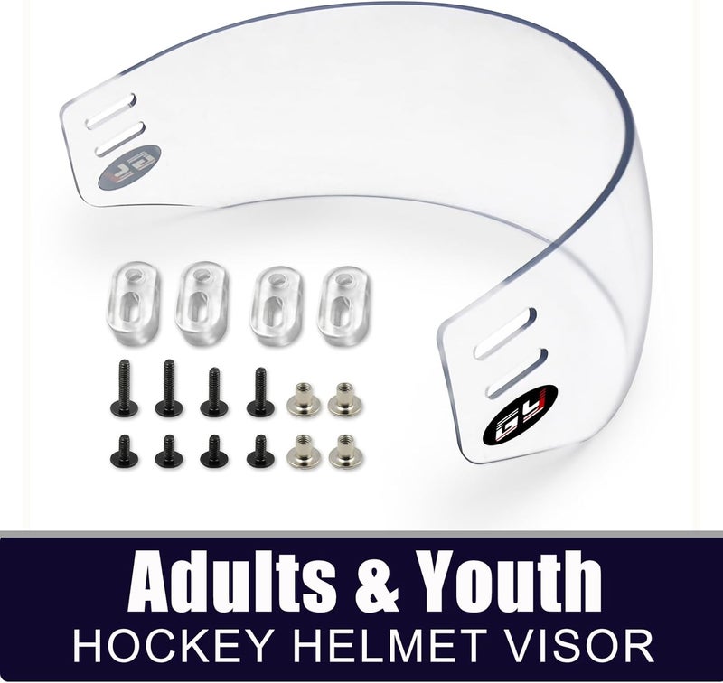 GY Hockey Visor Clear Hockey Helmet Visor Youth Hockey Half Visor Adult, Inside Anti-Fog/Outside Anti-Scratch (HV-M88) - Image 4